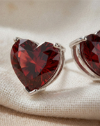 You Love Me Heart Studs - Suramyah