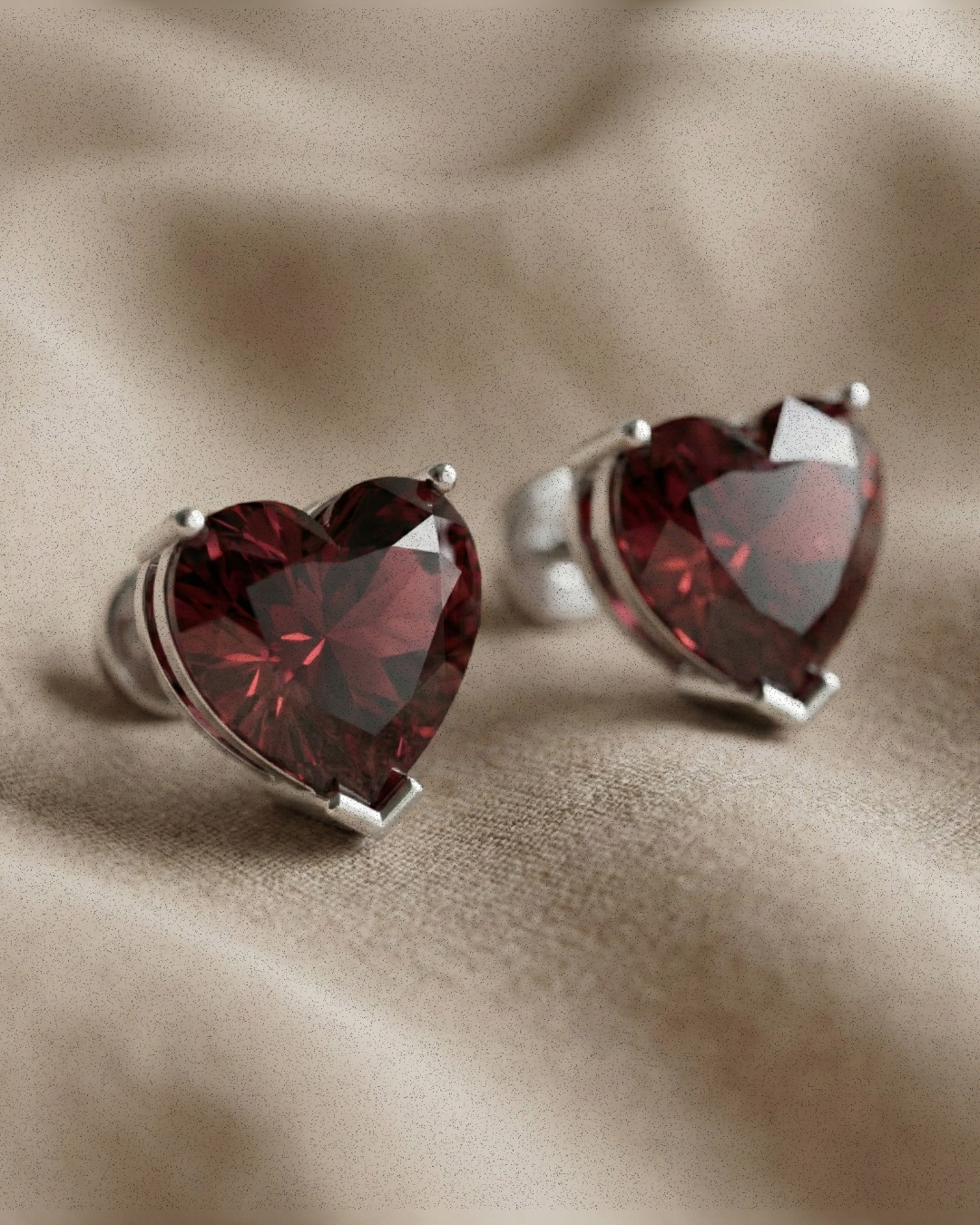 You Love Me Heart Studs - Suramyah