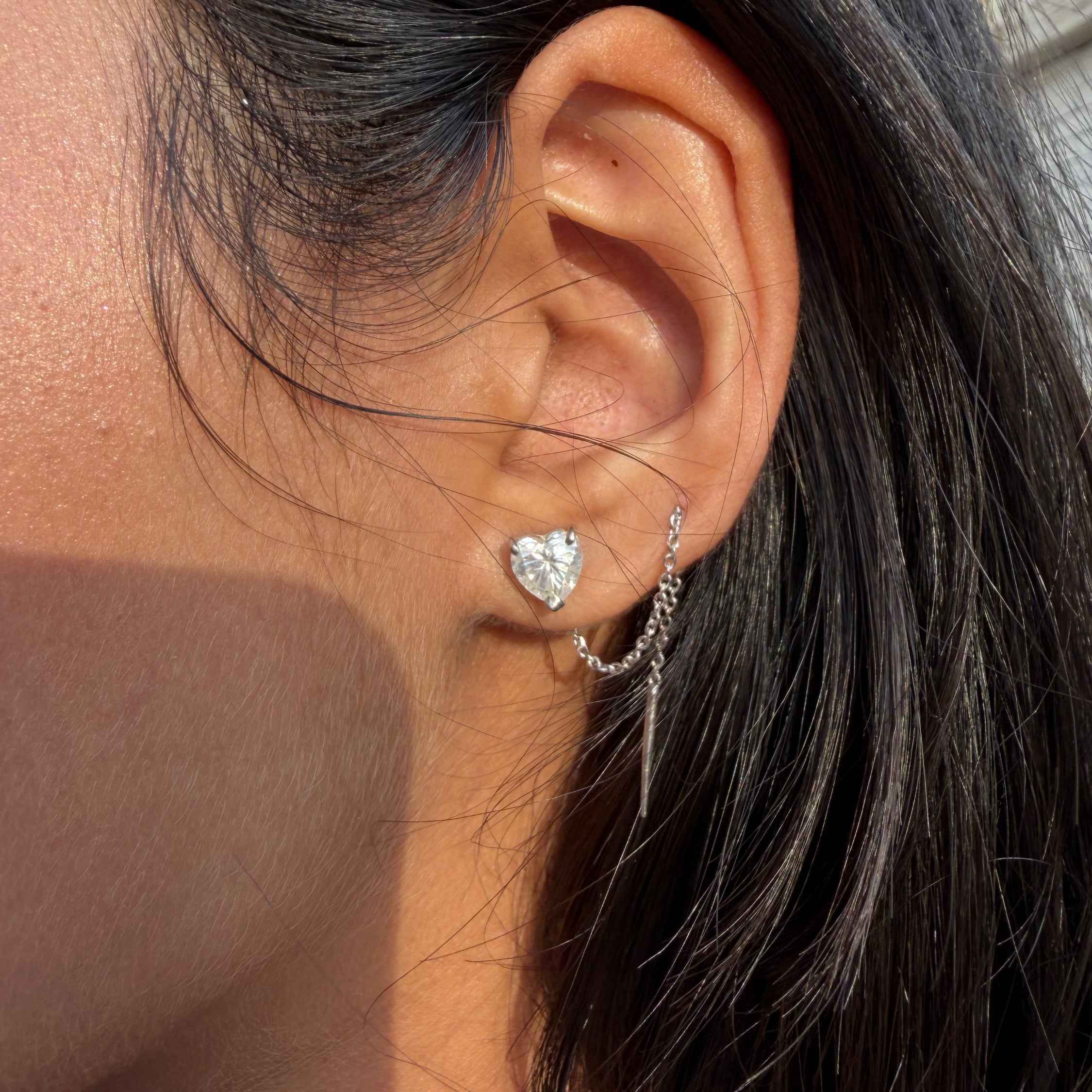 You Love Me Heart Studs