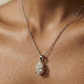 Éclat Pendant - Sterling Silver Rhodium Plated Moissanite Pendant
