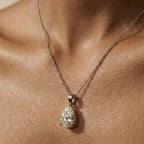 Éclat Pendant - Sterling Silver Rhodium Plated Moissanite Pendant